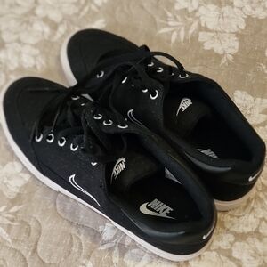 Nike Black Canvas Low-Top Sneakers